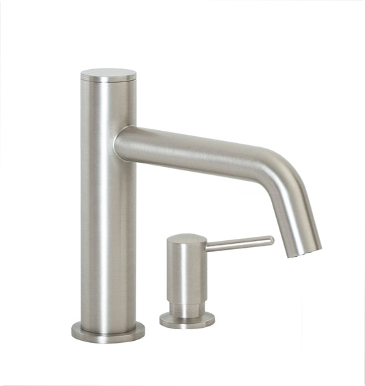FA-3280S Automatic Faucet with 8” Spout Reach and Manual Soap Dispenser in Satin Nickel