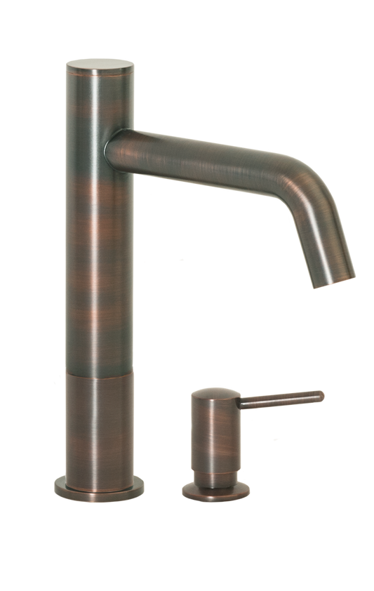 FA-3283S Automatic Faucet with 8” Spout Reach, 3” Riser and Manual Soap Dispenser in Venetian Bronze