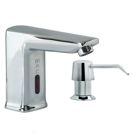 FA444-22S MAC Square Touch-Free Faucet with Manual Soap Dispenser