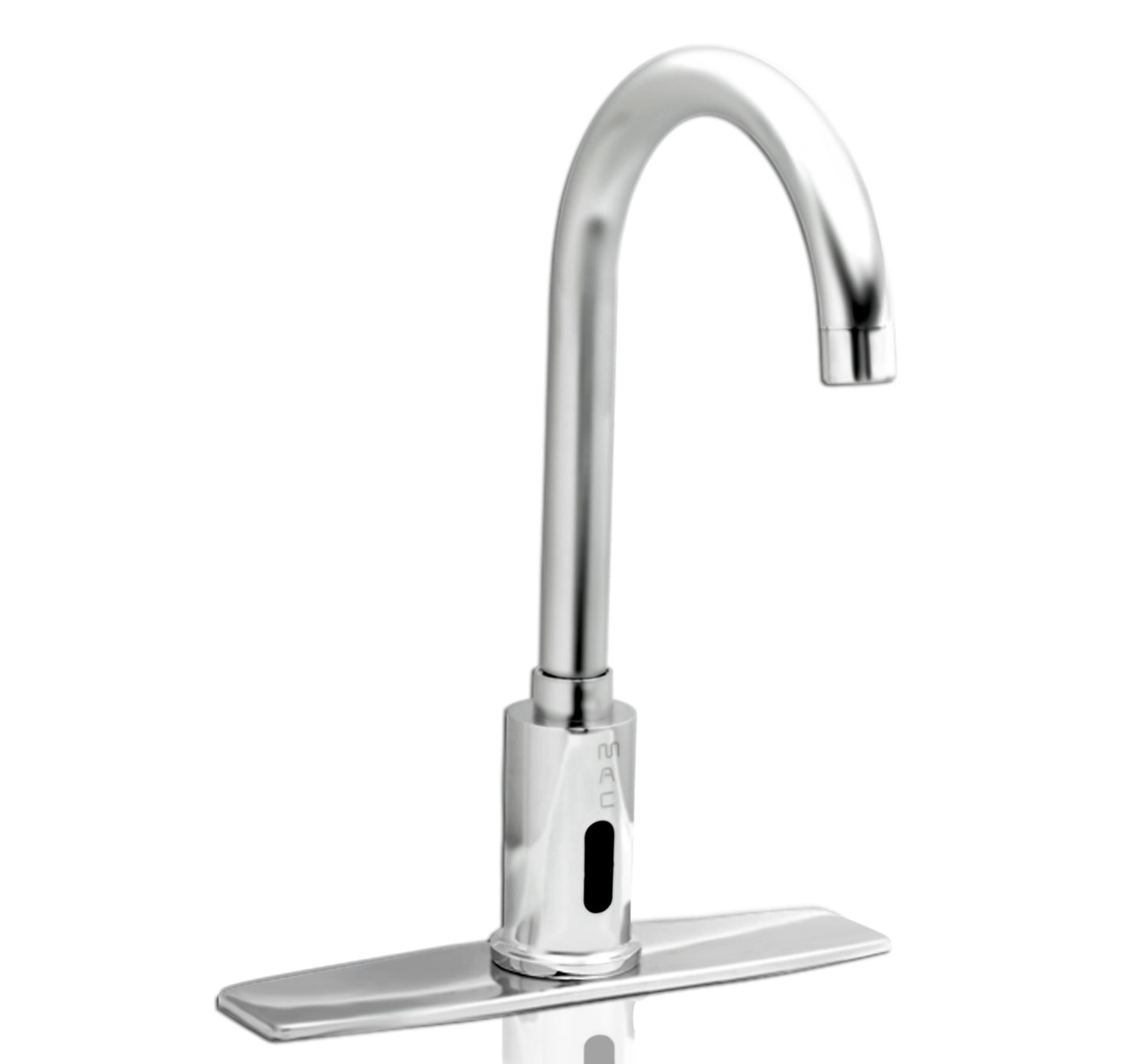 FA444-31DL MAC's NEWEST Touch-Free Gooseneck Faucet with 8” Deck Plate