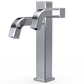 TiO-344 Two-in-One Square Automatic Faucet and Automatic Soap Dispenser with 4" Riser for Vessel Sink Applications